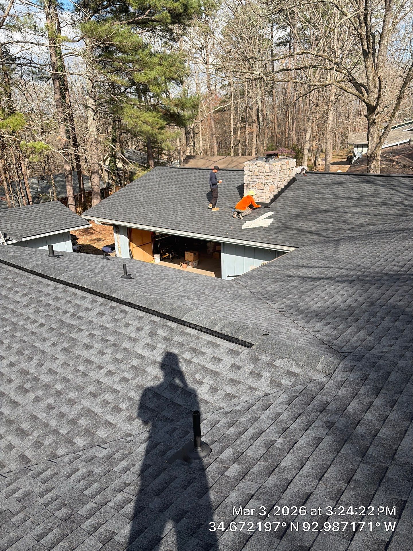GAF Timberline HDZ Shingle Roof Replacement in Hot Springs Village by Temple Roofing and Exteriors