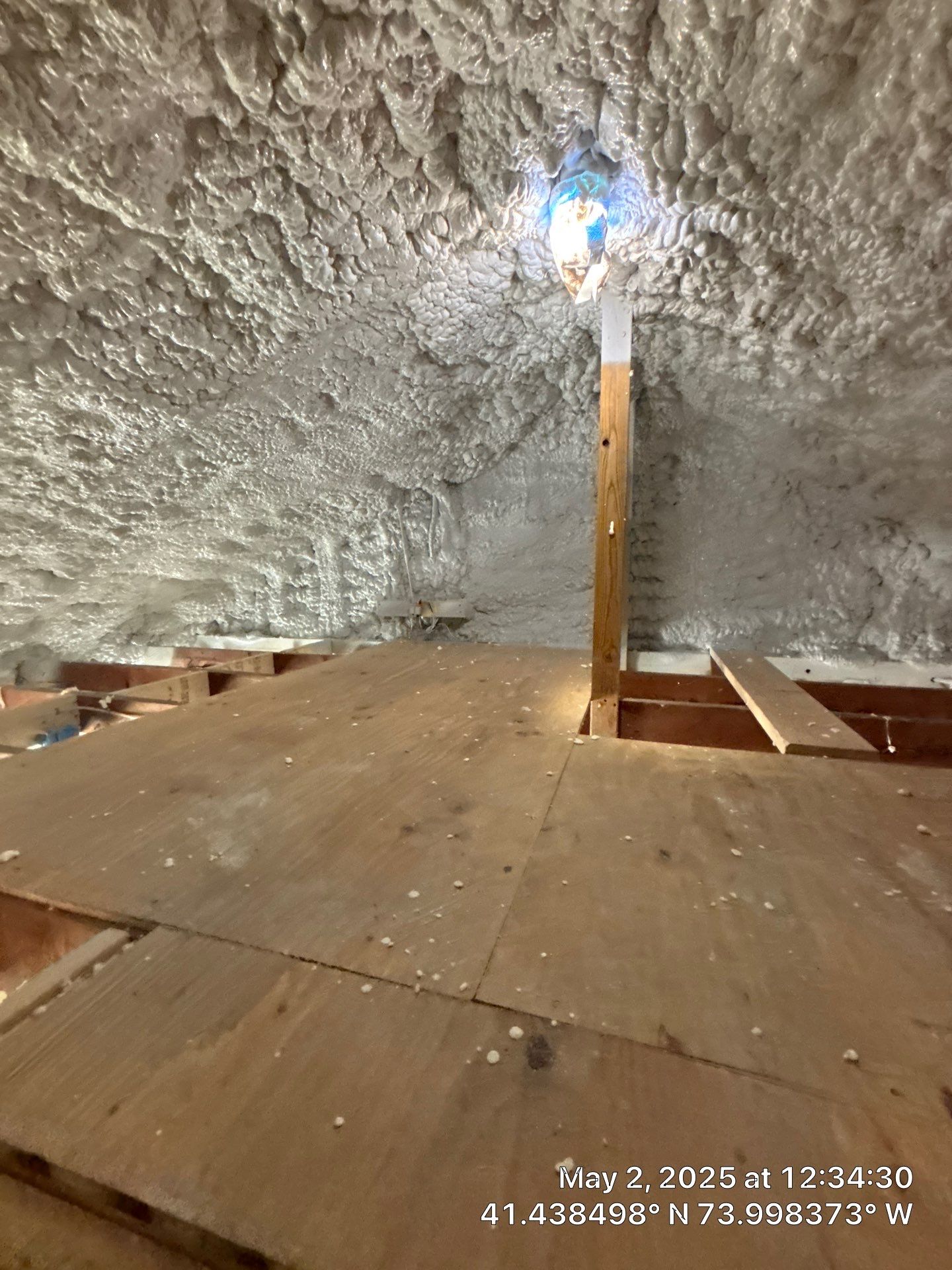 Attic Insulation using open cell spray foam by NYS Foam & Energy