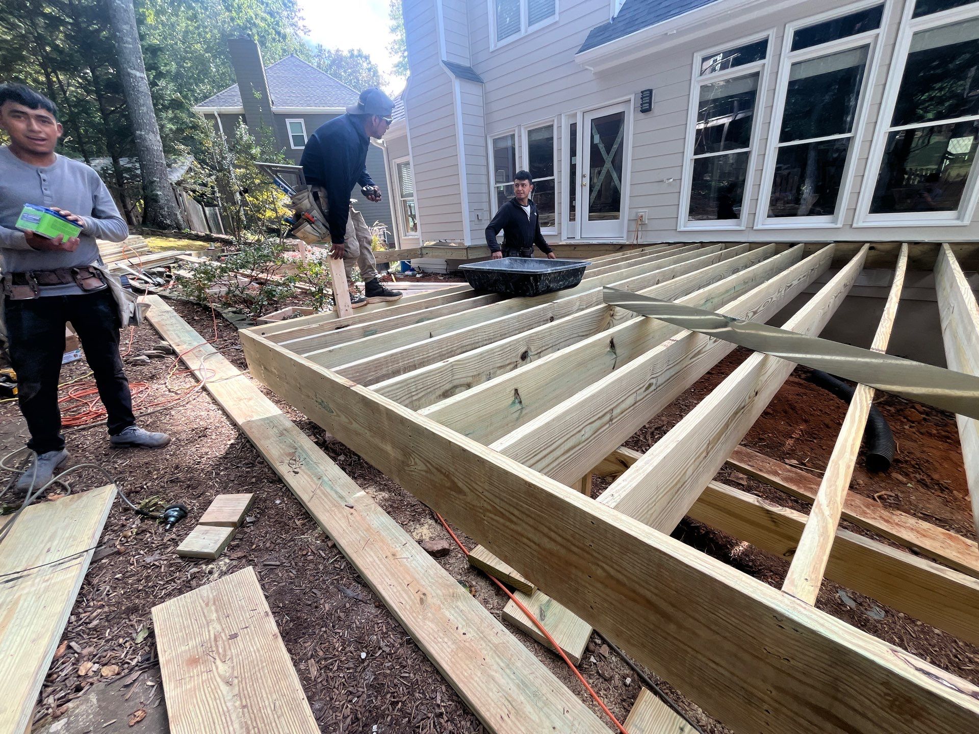 Marietta, GA Color Plus Siding Installation and Deck Build by Nelson Exteriors 