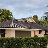 24ga 1.5" Mechanical Seam Dark Bronze by Total Roofing System The Metal Roof Experts