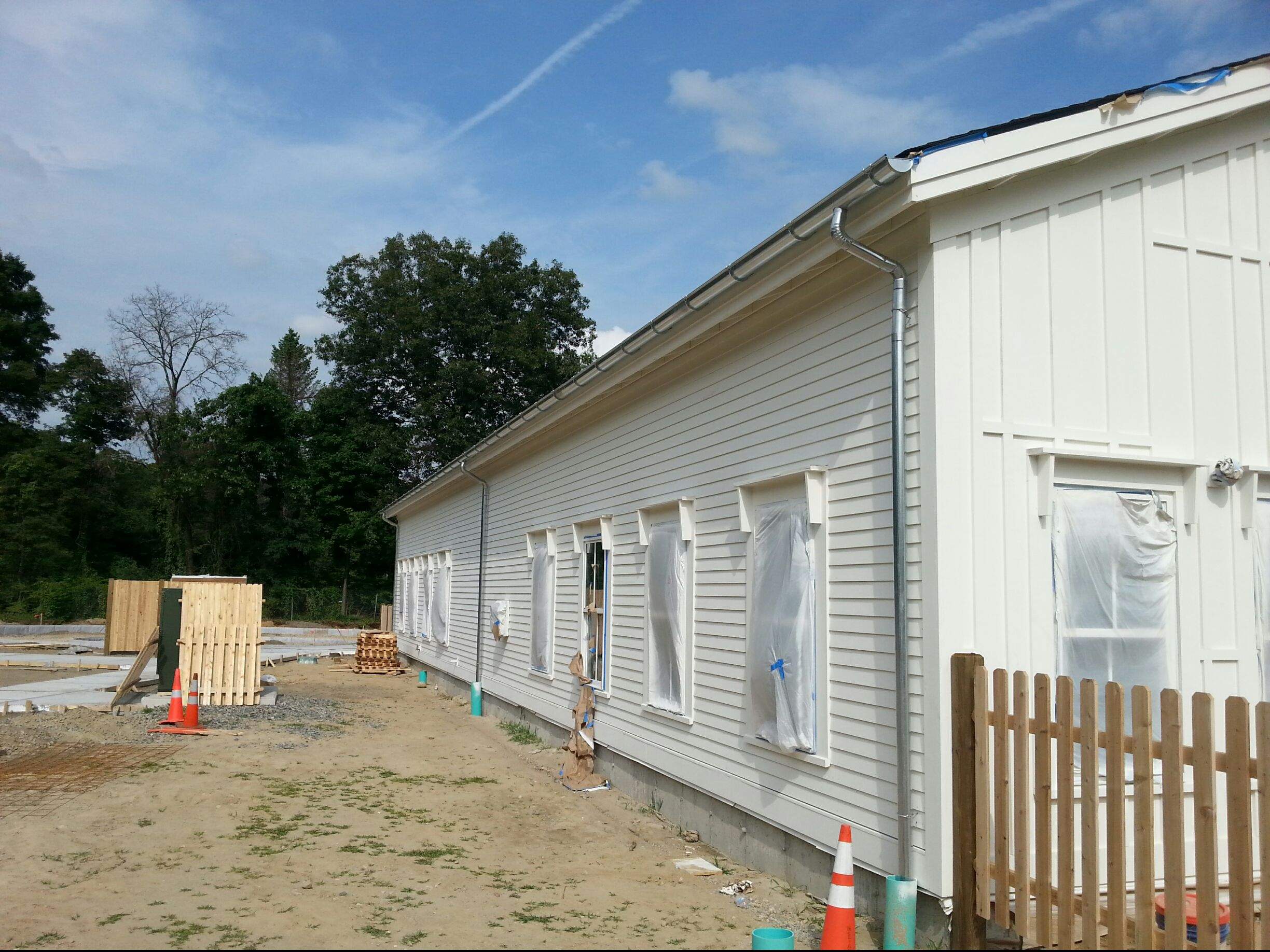Galvanized Half Round Gutters on the Riverbend Education Facility-Natick, MA by Gutter Pro Enterprises