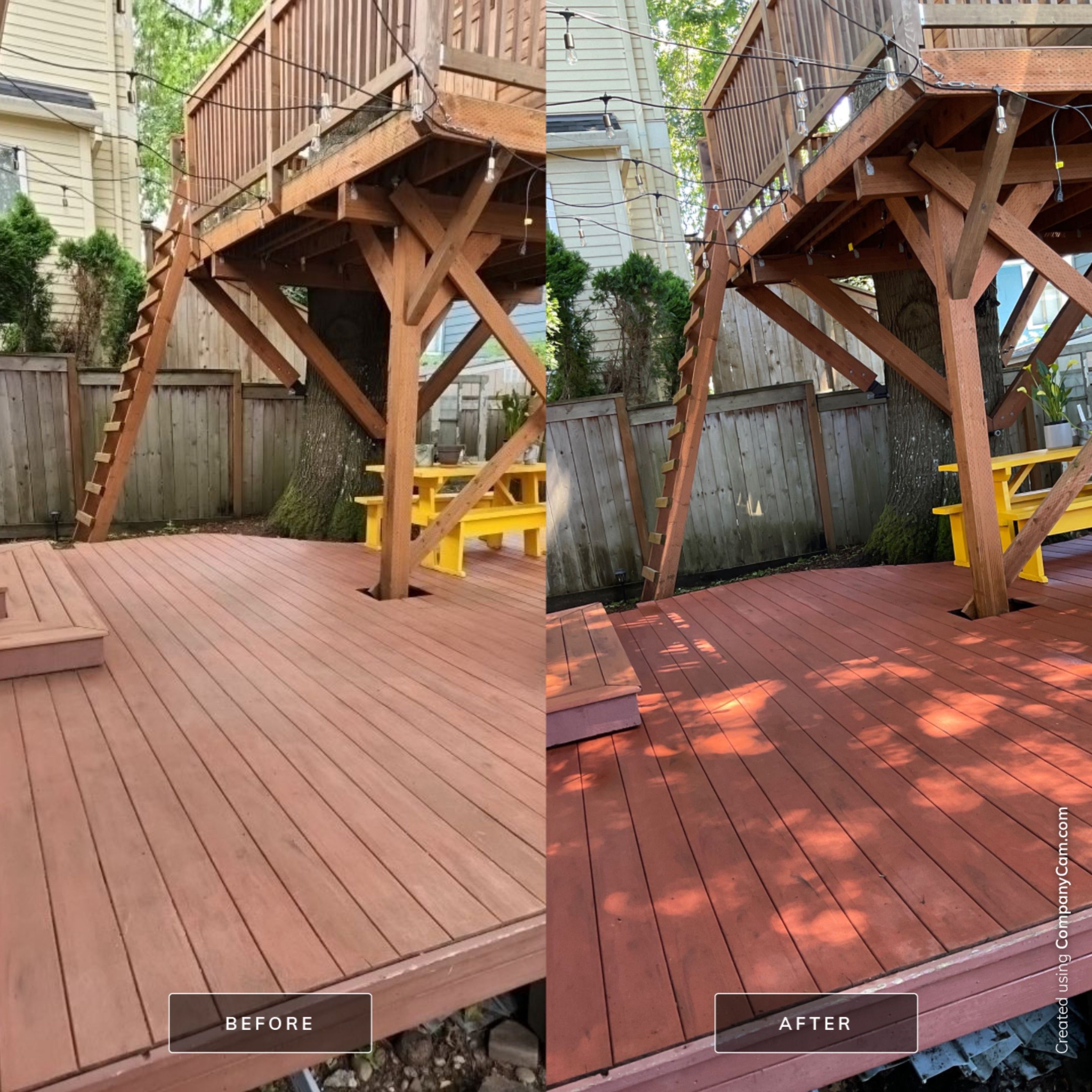 Deck, Patio and Drive Wash using Surface washer by Willamette Outdoor Wash LLC