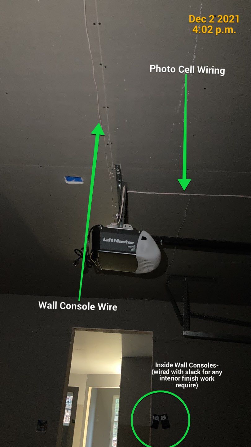 Completed wiring/Wall Consoles/Remotes by Shamrock Overhead Door, Inc.