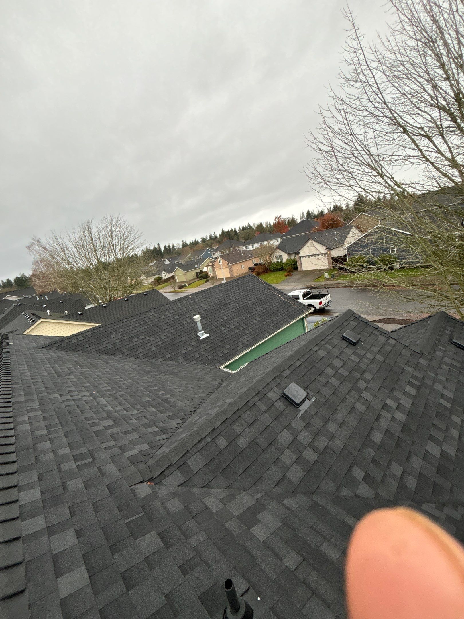 Residential Roofing Installation using IKO Dynasty (Color: Granite Black) by Orezona Building & Roofing Company, Inc.
