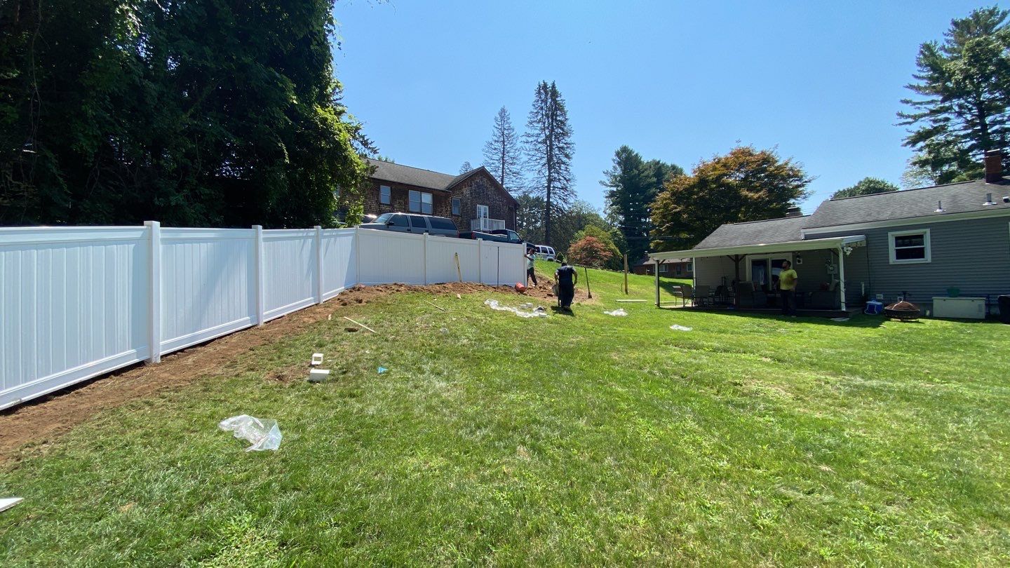 Fence Installation using Vinyl Fence 6ft Privacy by A Plus Exterior