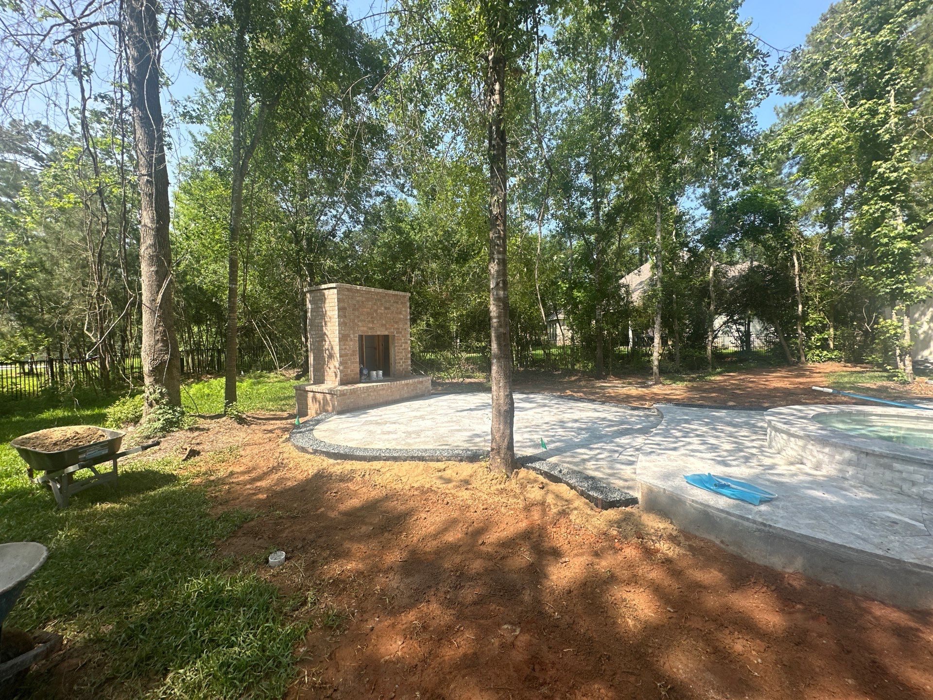 Outdoor Fireplace in Tomball, TX by SophAlx LLC