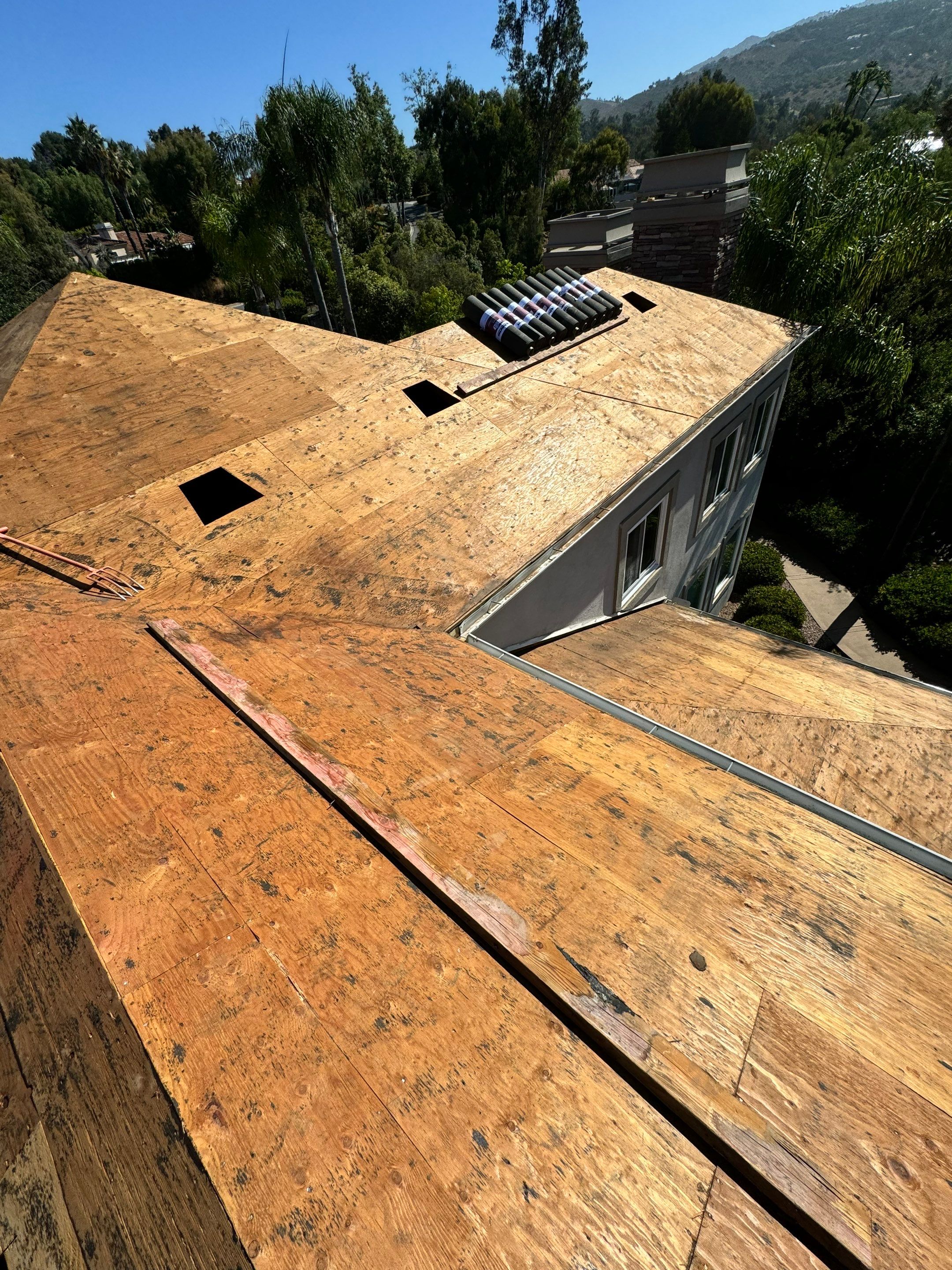 Full Roof Replacement Featuring Staggered Eagle Concrete Tiles in Poway by Reliable Roofing San Diego Inc.