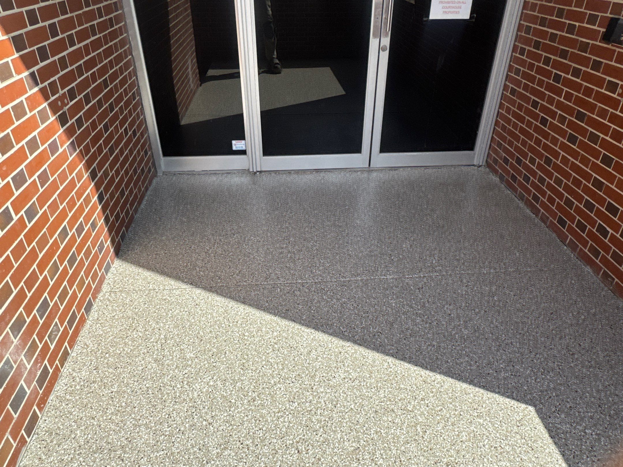 Lake Butler Courthouse in Lake Butler, FL in Pebble Beach by Cross Creek Concrete Coatings