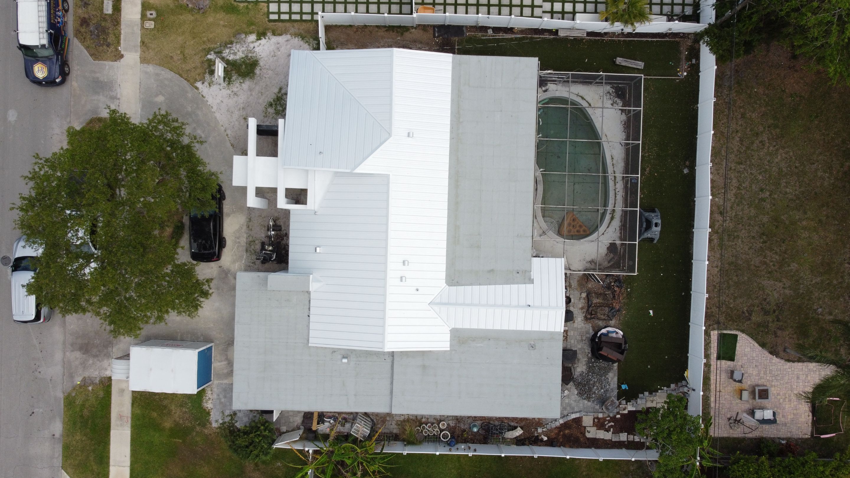 Residential Roofing Installation using 1" Nail strip metal roof by BLUES BROTHERS ROOFING