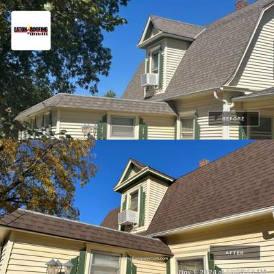 Roof & Gutter Replacement - Before & After