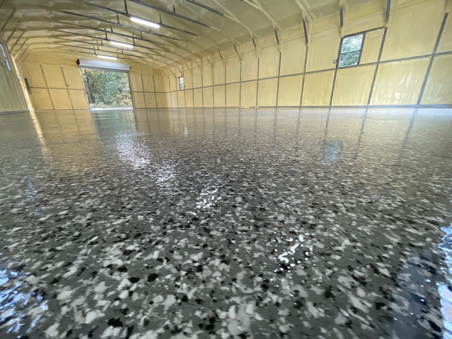 Metal Building/Kennel in Williston, FL in Smoke by Cross Creek Concrete Coatings