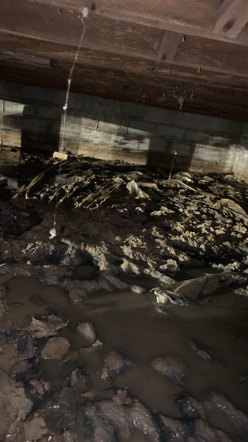 Crawl space encapsulation and Waterproofing using GrateDrain Waterproofing System by Toledo Basement Repair 