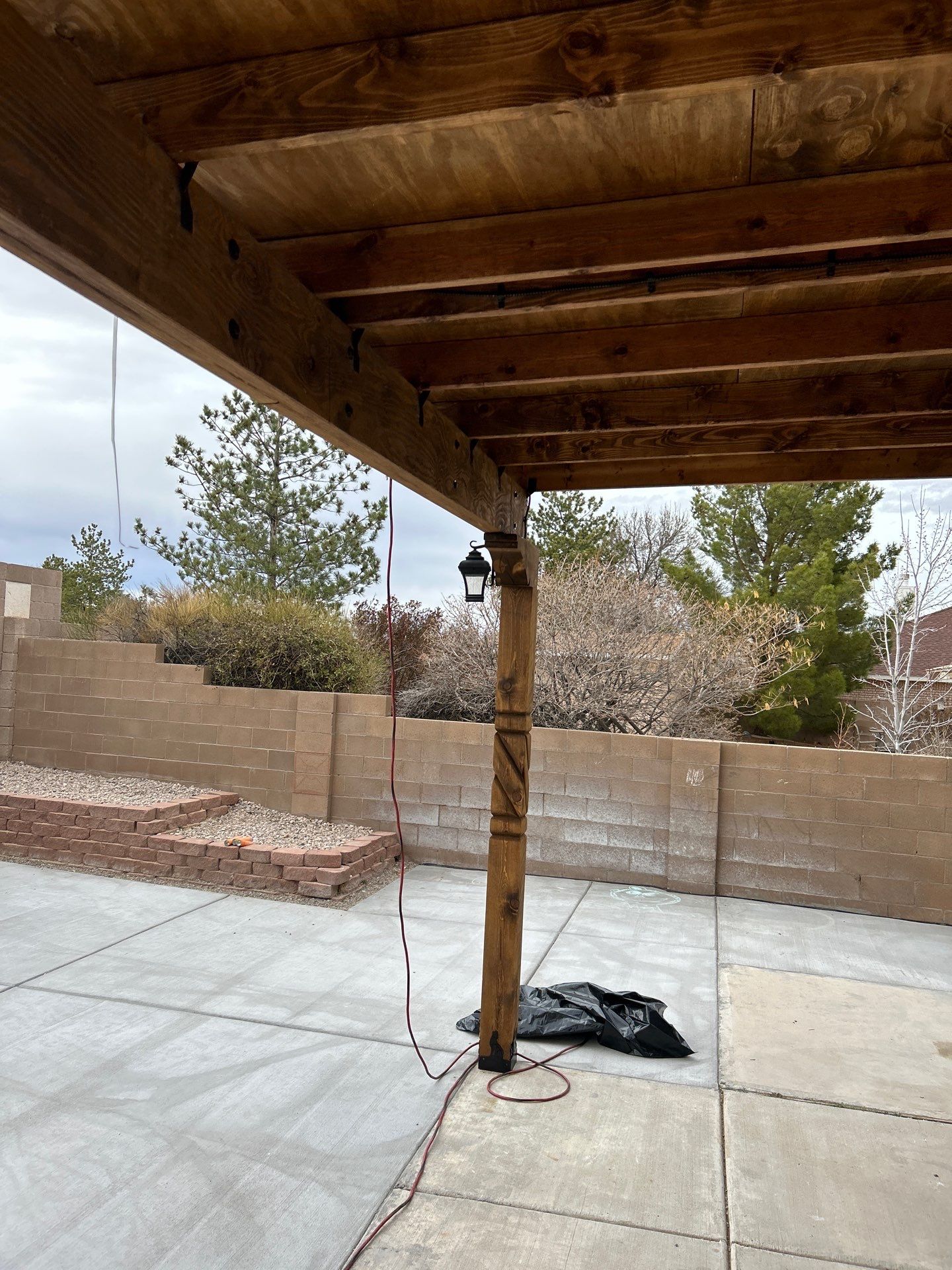 Patio Cover using Carved Douglas Fur by Rio Grande Building & Storage