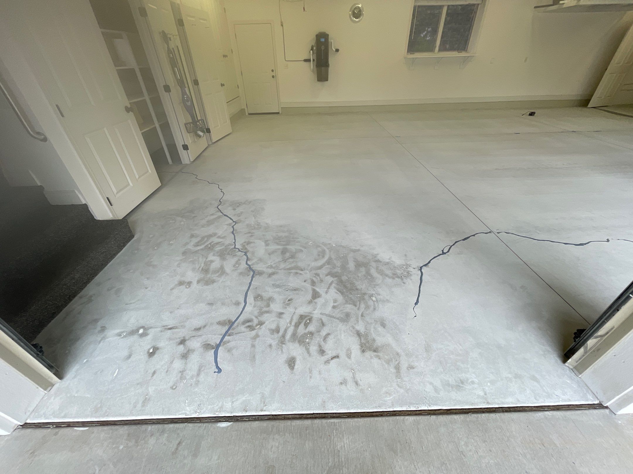 Garage Transformation using Driftwood Colorway by Croc Coatings, LLC