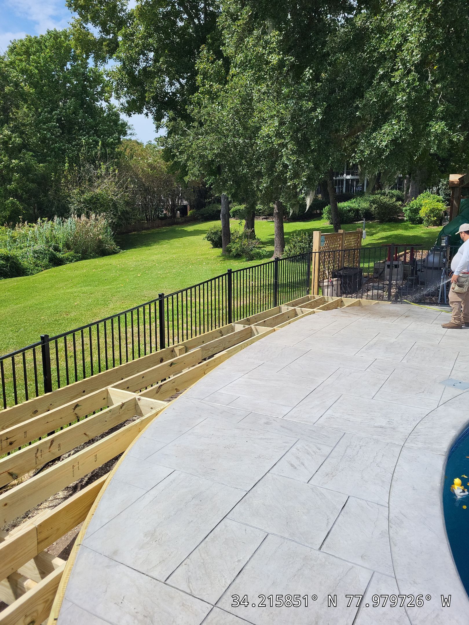 Pool Deck using IPE Decking Groved by RGR Construction and Roofing, LLC