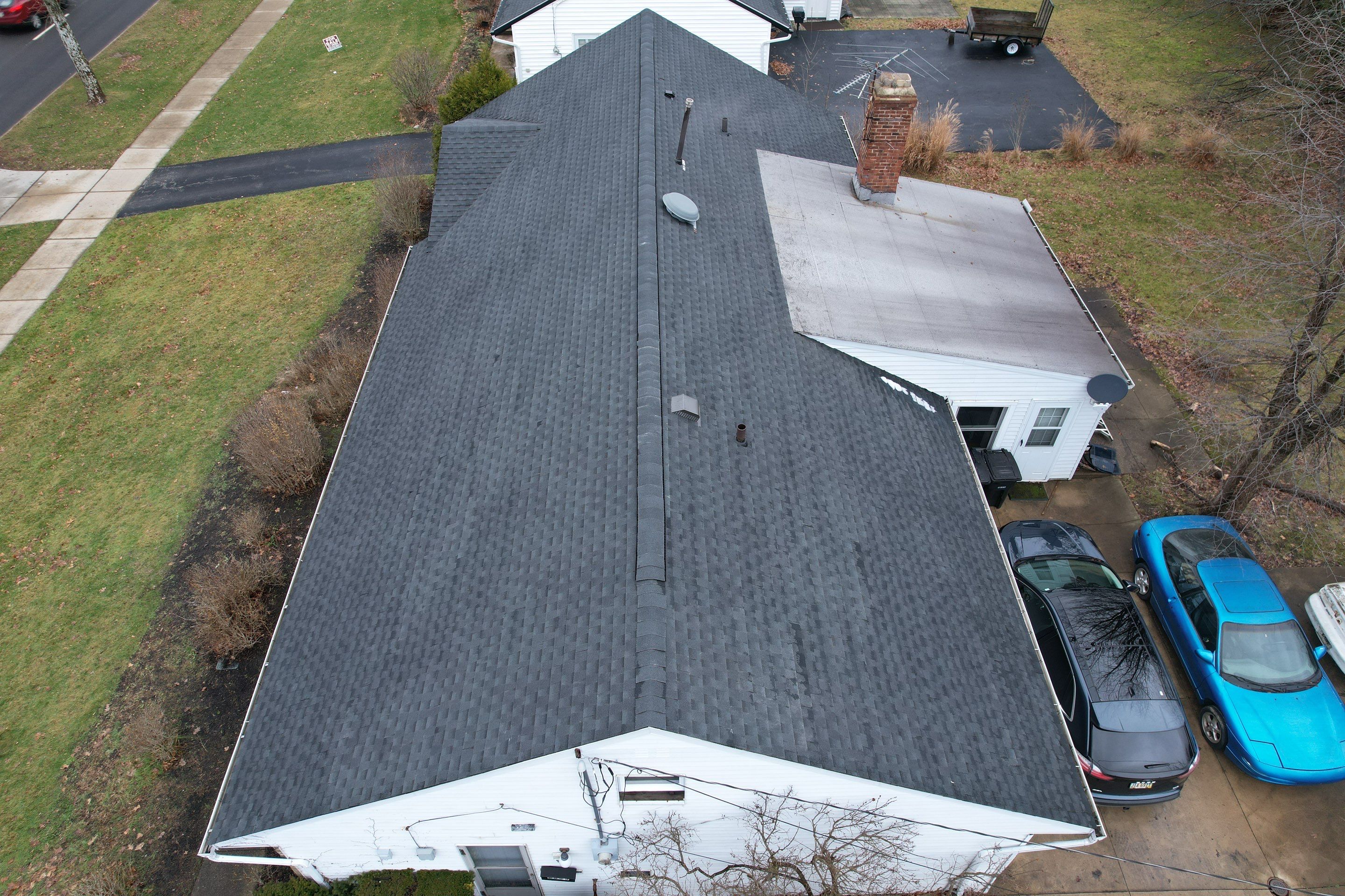 Storm Restoration in Beachwood OH - Roof Replacement using GAF HDZ Charcoal by Atlas Roofing & Restoration