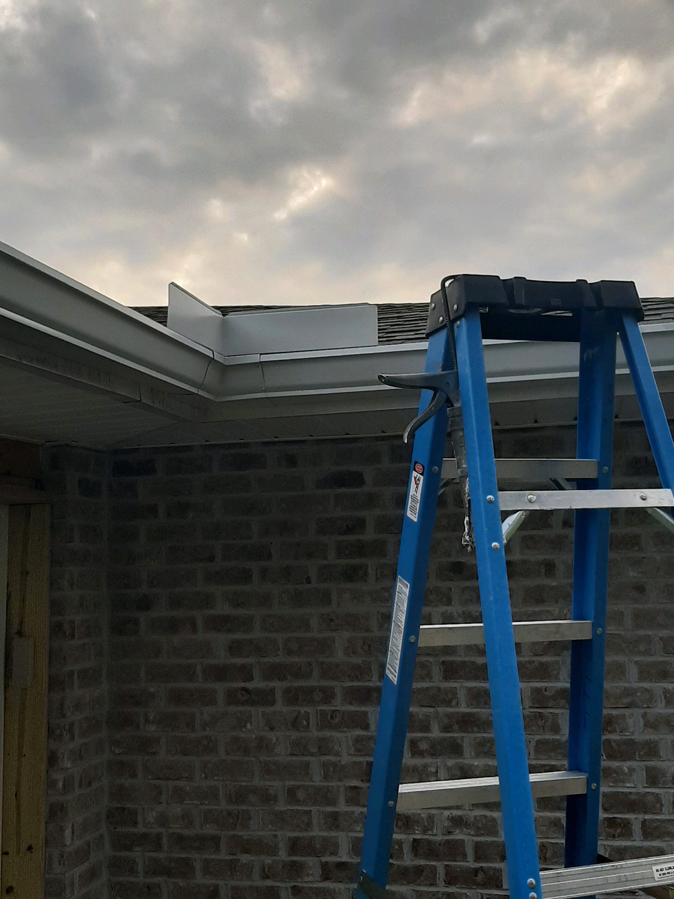 Seamless Gutter Installation using White K-Style Gutters by Gutter Professors
