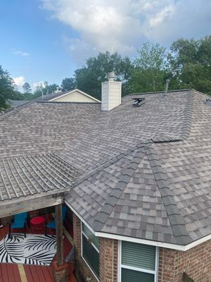 Residential Roofing Installation using TAMKO Titan Class 3 shingles (Natural timber) 