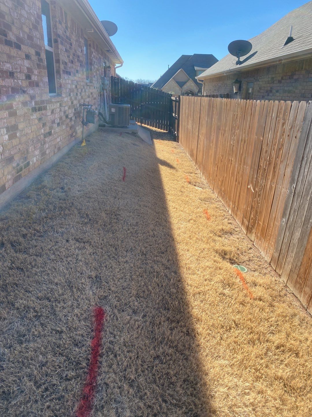 Concrete Slab , Retaining Wall , Fence, and landscape. by Clays Services Inc