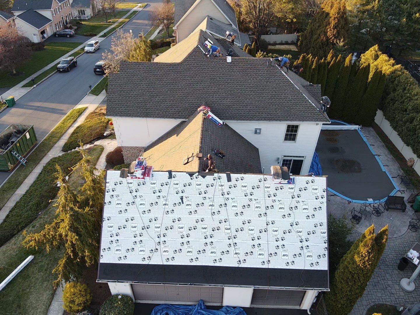 Residential Roofing Installation using Gaf Hdz Architectural Shingle by Teflon Roofing