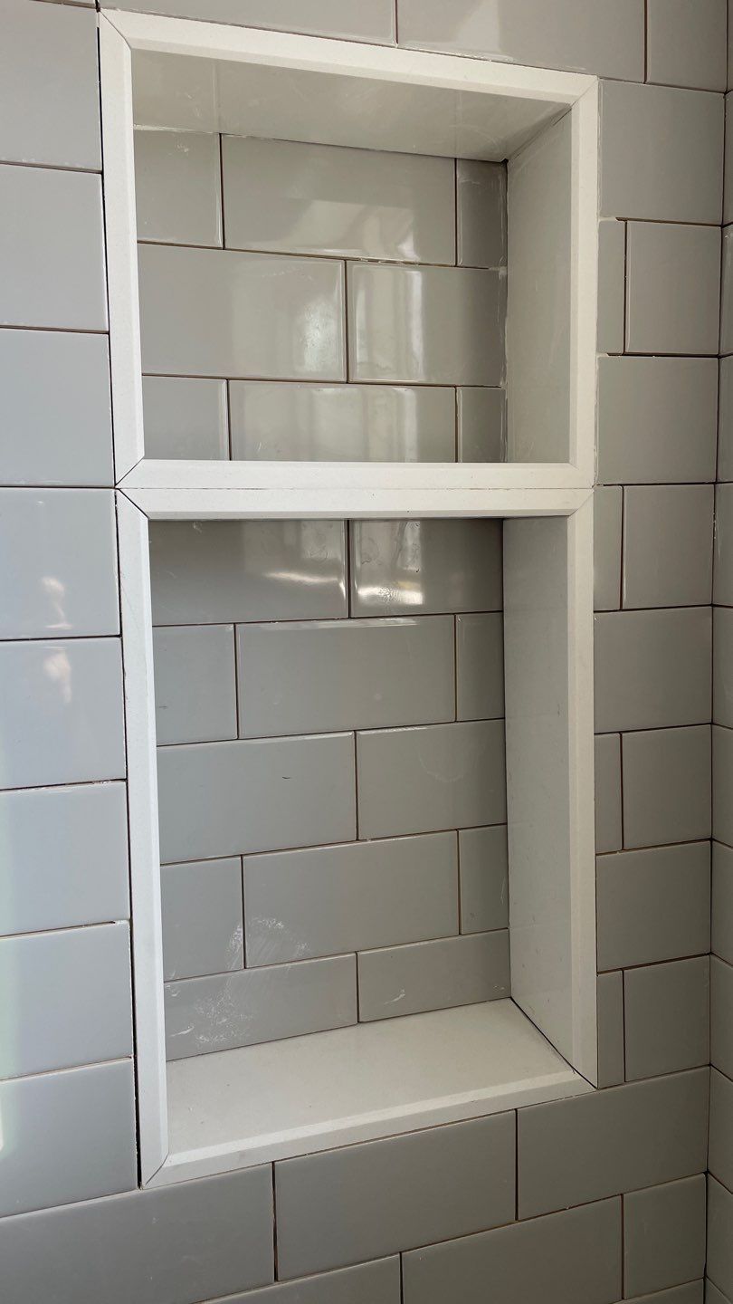 New Construction Bathrooms and Fireplace by Footprints Floors of East Atlanta