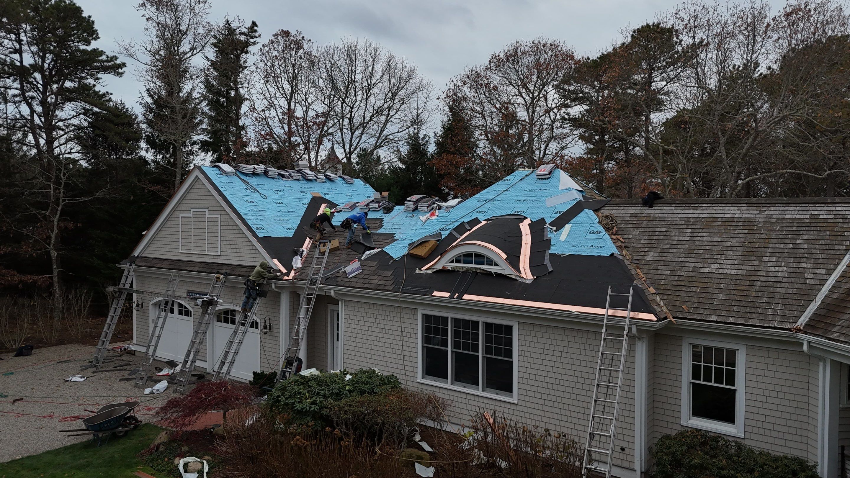 Premium Cedar Shake Roof Replacement Project in Barnstable by Mighty Dog Roofing of Greater Middlesex County