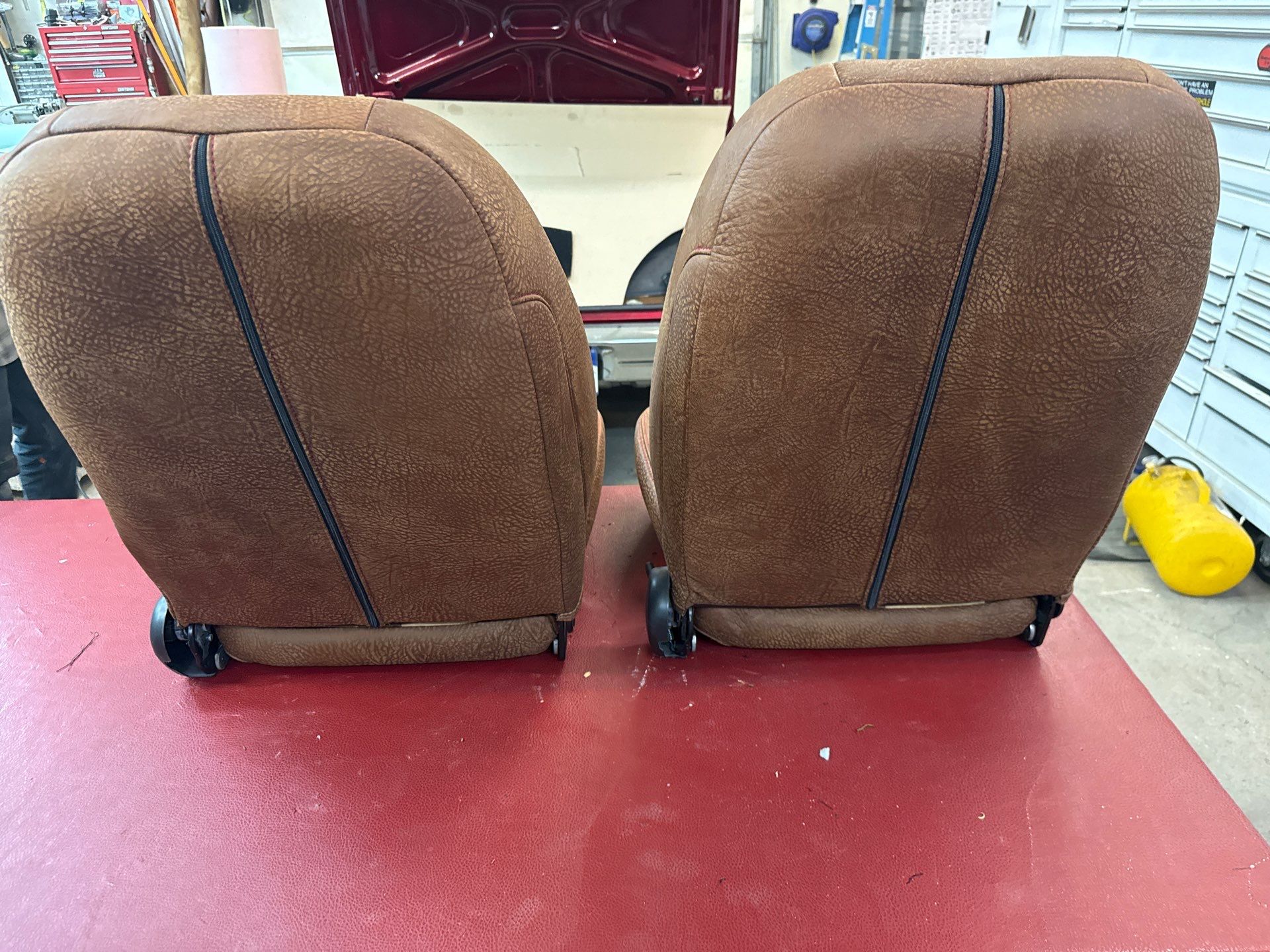 1963 Nova SS Custom Leather Interior  by Rocky Mountain Upholstery Co