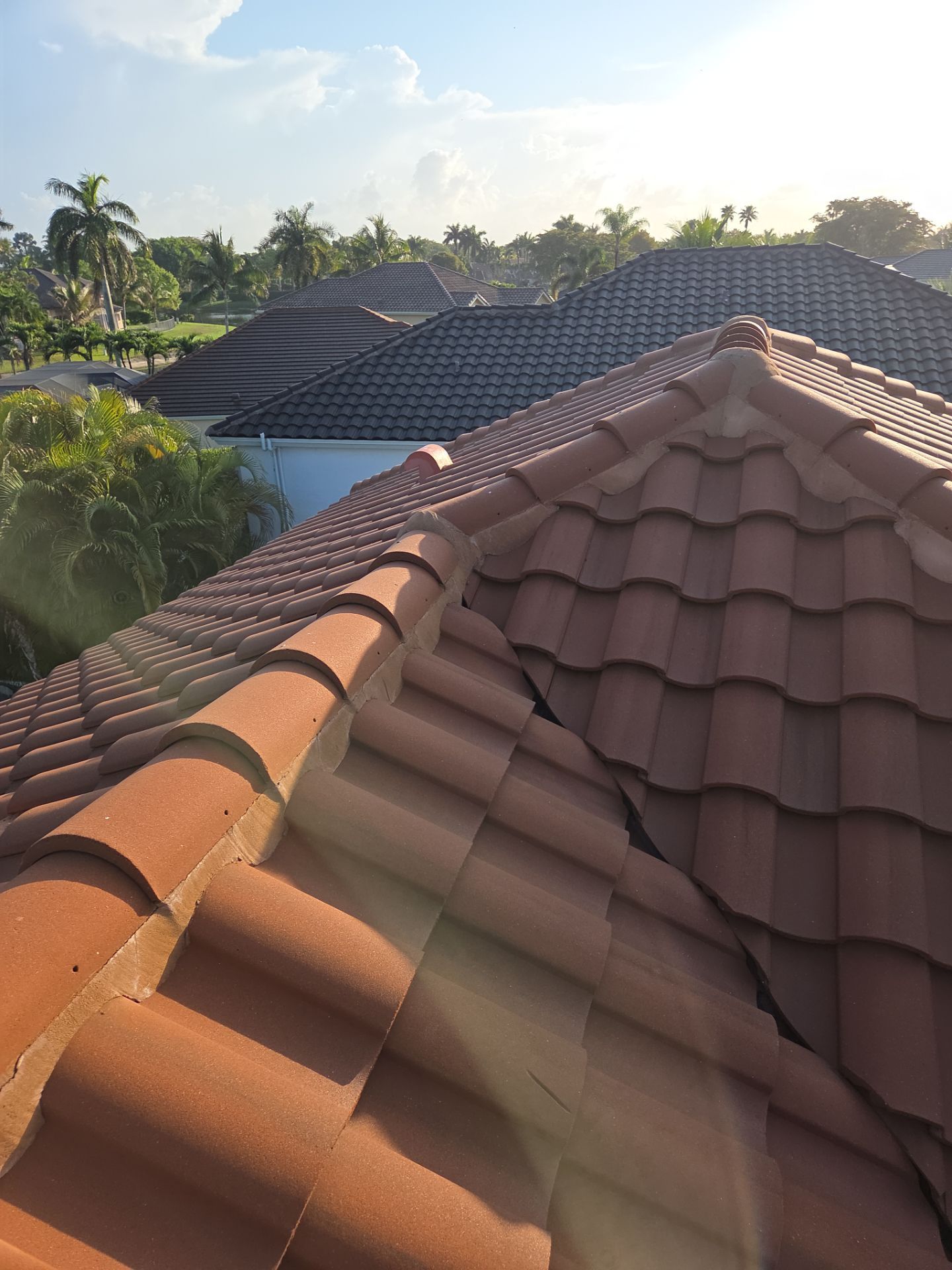 Clay Tile Roof Repair and Ridge Cap Maintenance in Boca Raton by Aastro Roofing