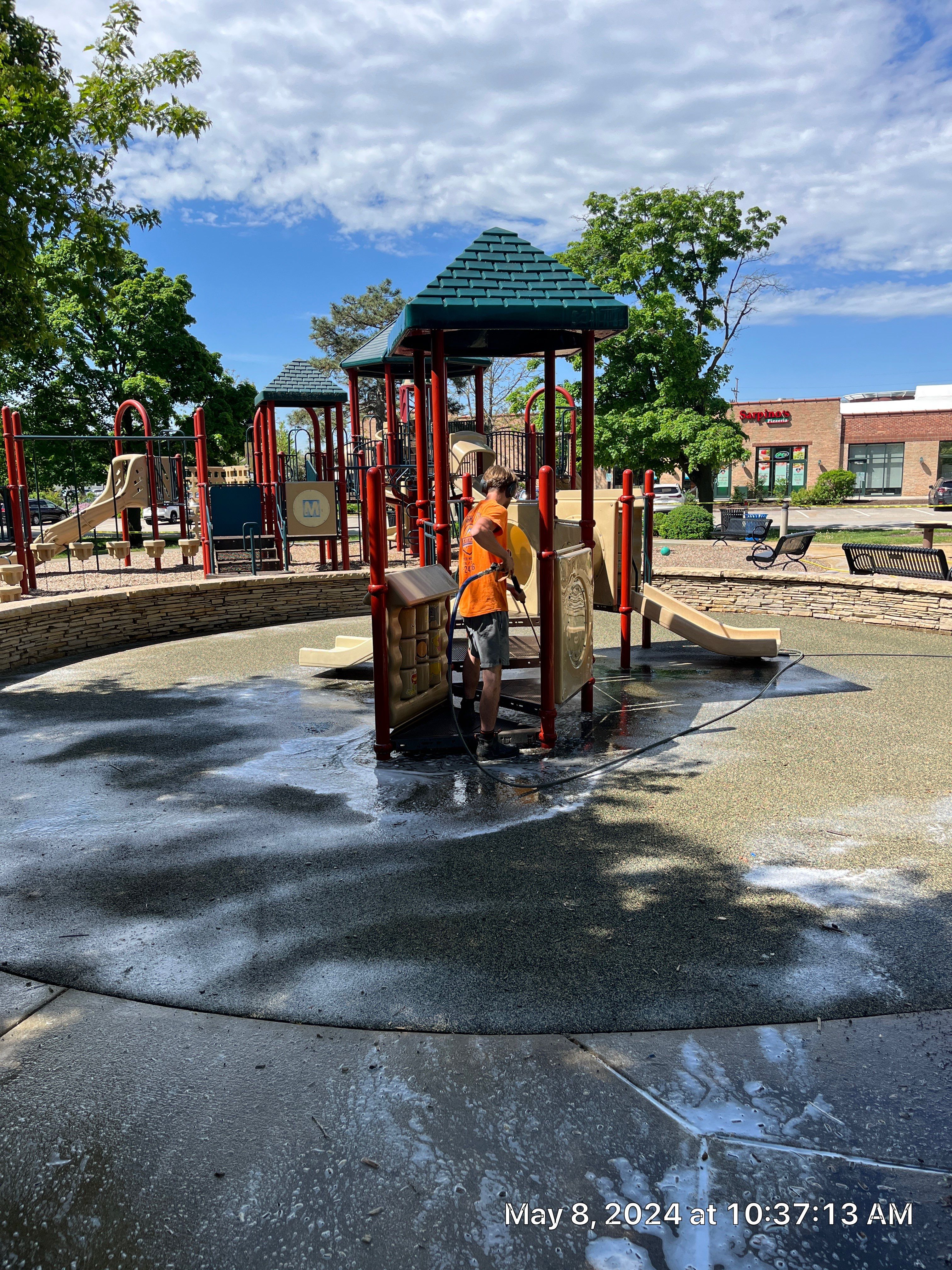 Playground cleaning by Northern Power Washing LLC.