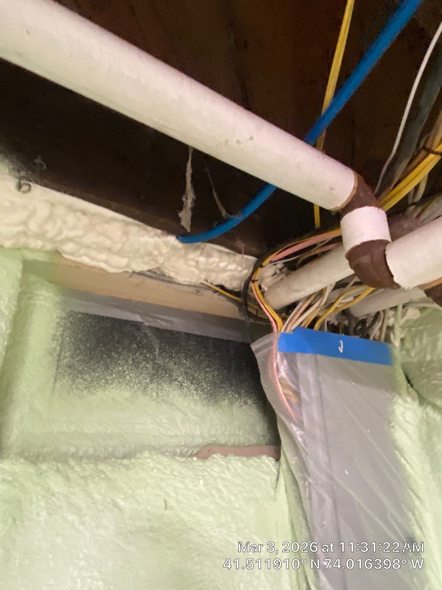 Attic Insulation using open cell spray foam by NYS Foam & Energy