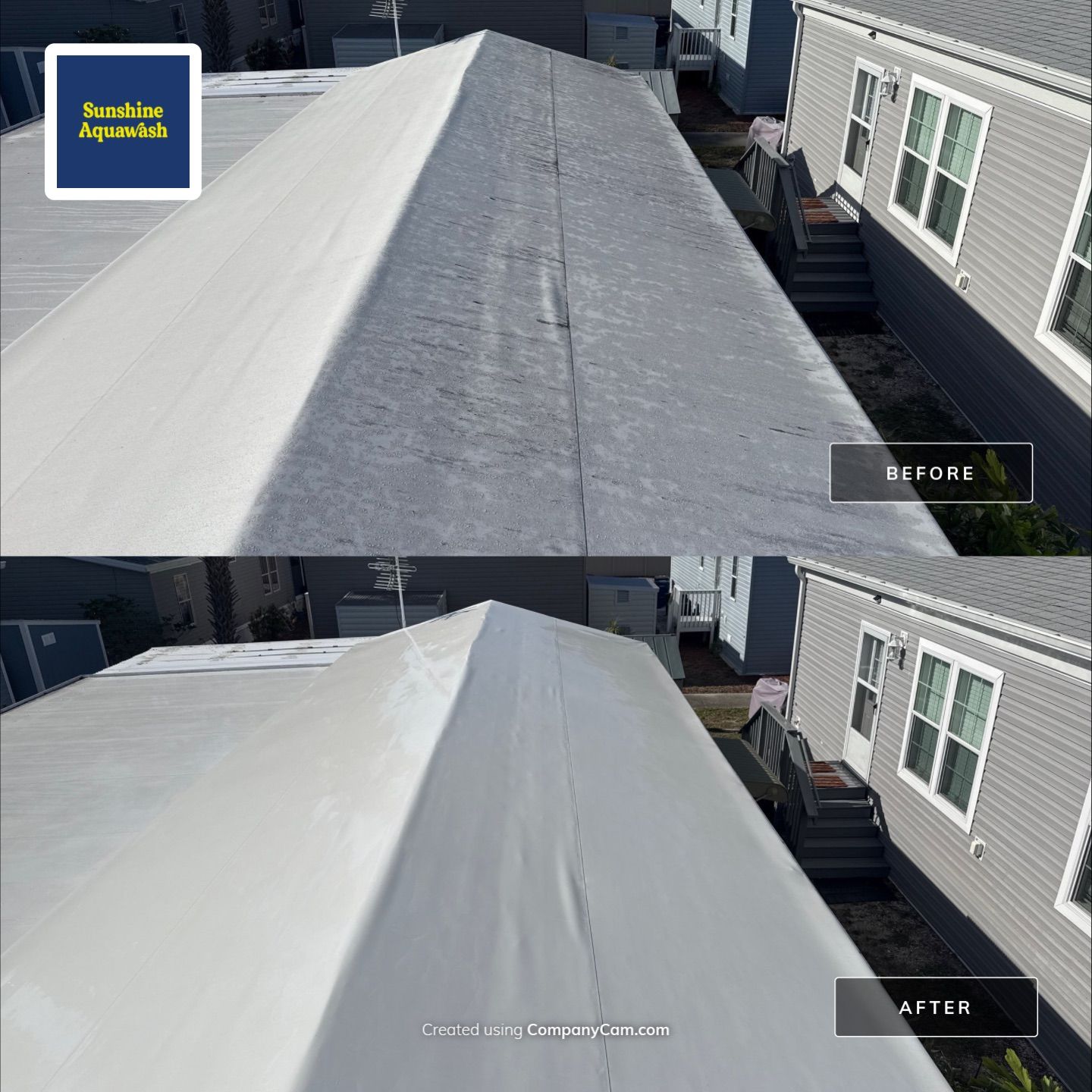 TPO Membrane Roof Cleaning in Fisherman’s Cove RV Resort, Terra Ceia, FL by Sunshine AquaWash