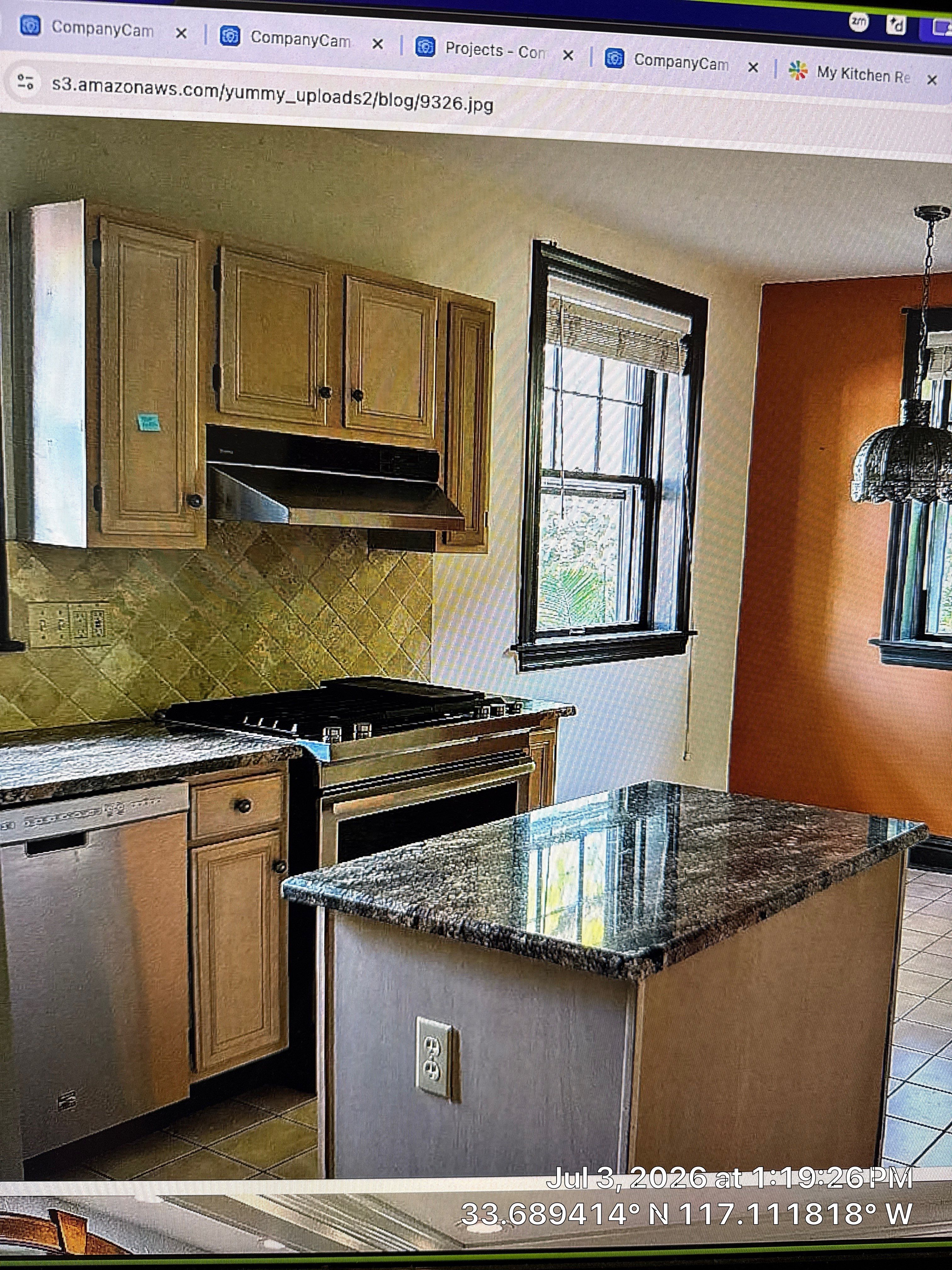 Lincoln Kitchen Renovation with Granite Countertops and Stone Backsplash by CompanyCam Sales Demo