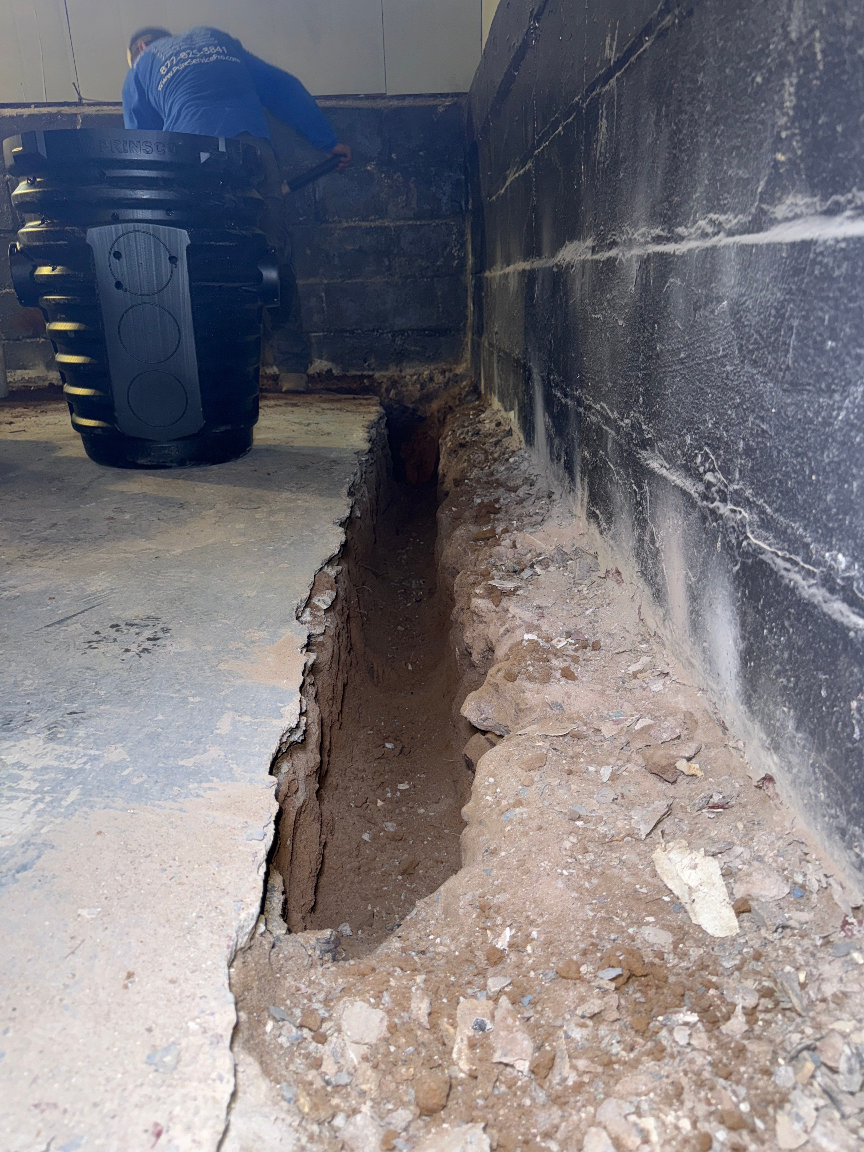 Interior French Drain East Orange NJ by Pure Service Pro, LLC 