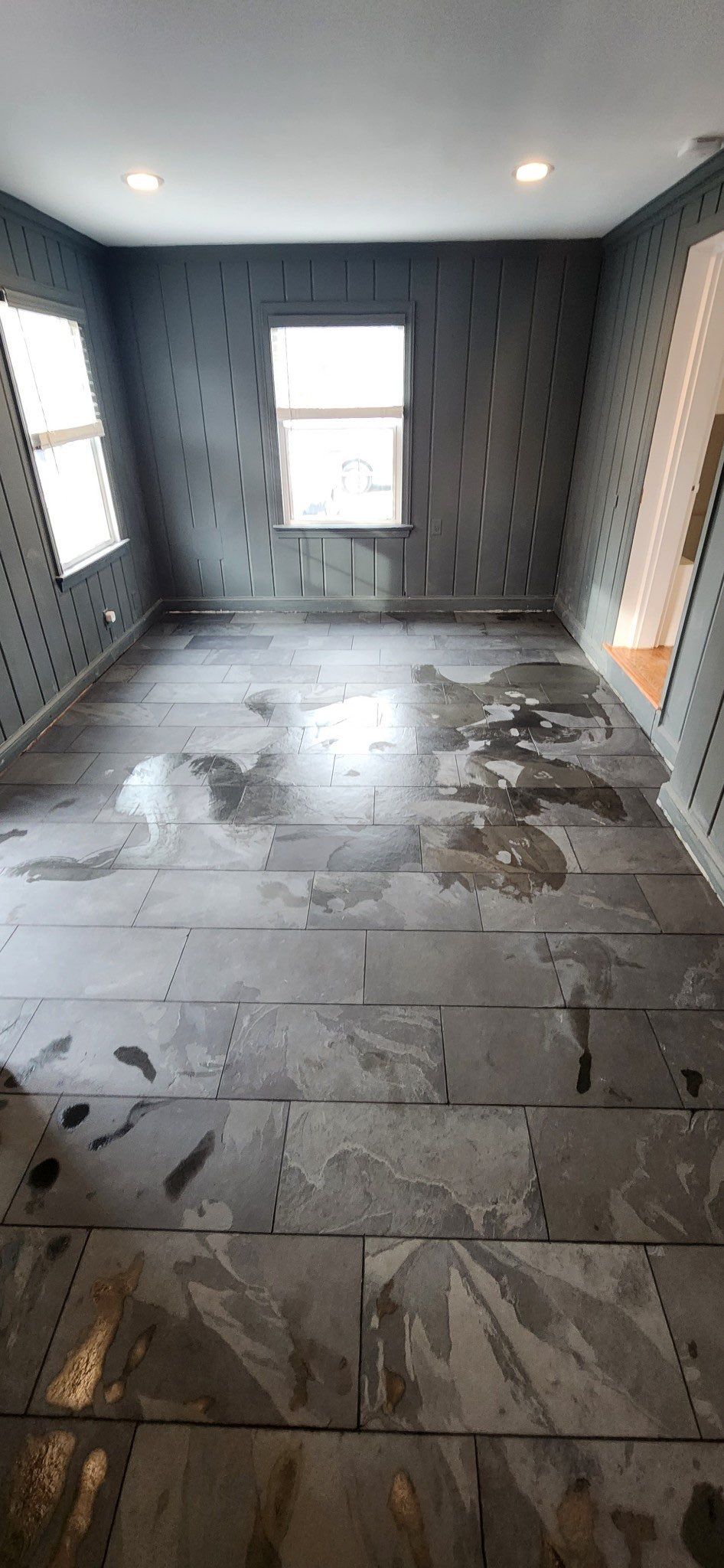 Slate Tile Installattion by Greenspring Construction Services