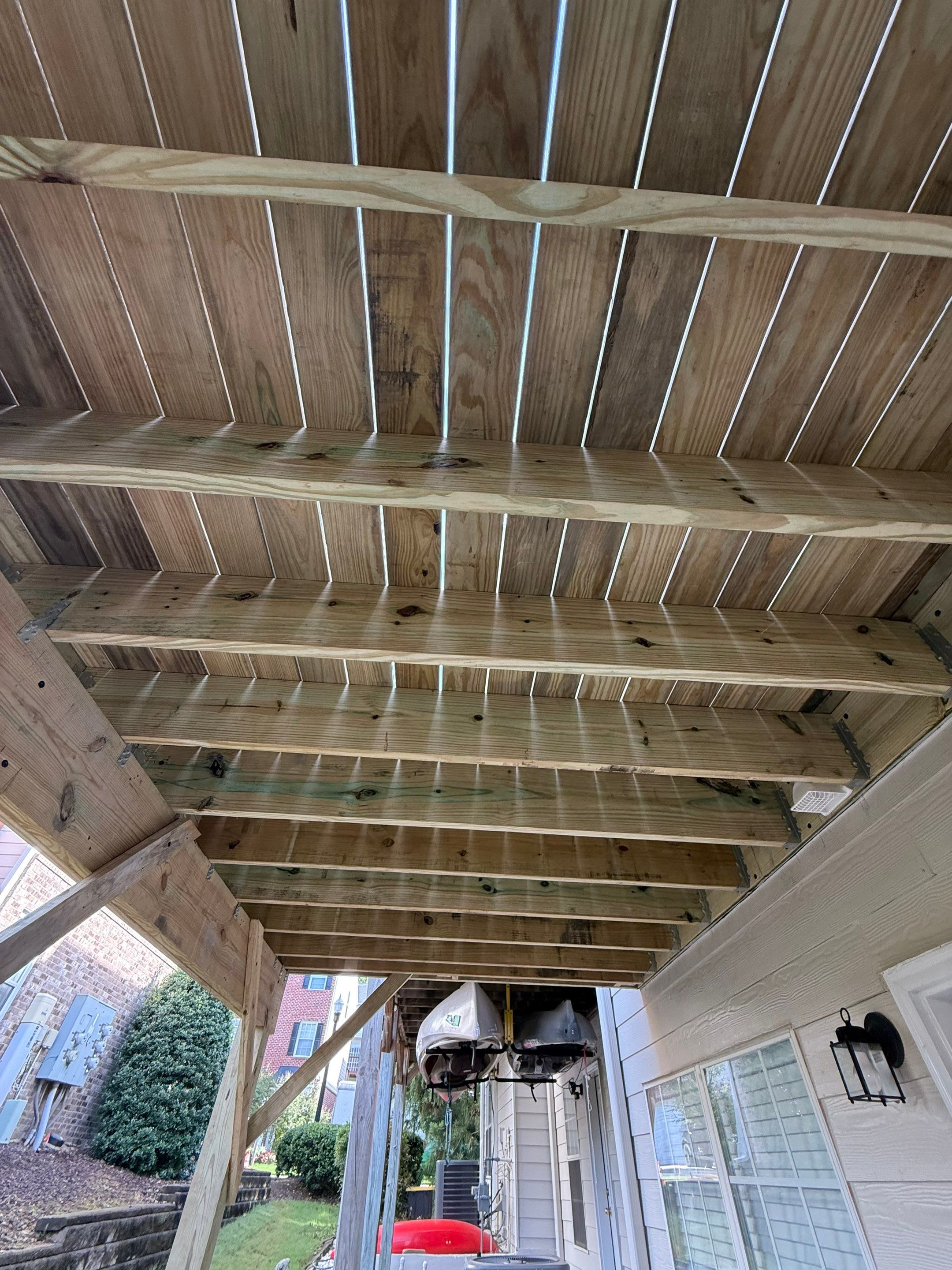 Elevated Pressure-Treated Wood Deck Replacement in Atlanta by Swift Home Renovations