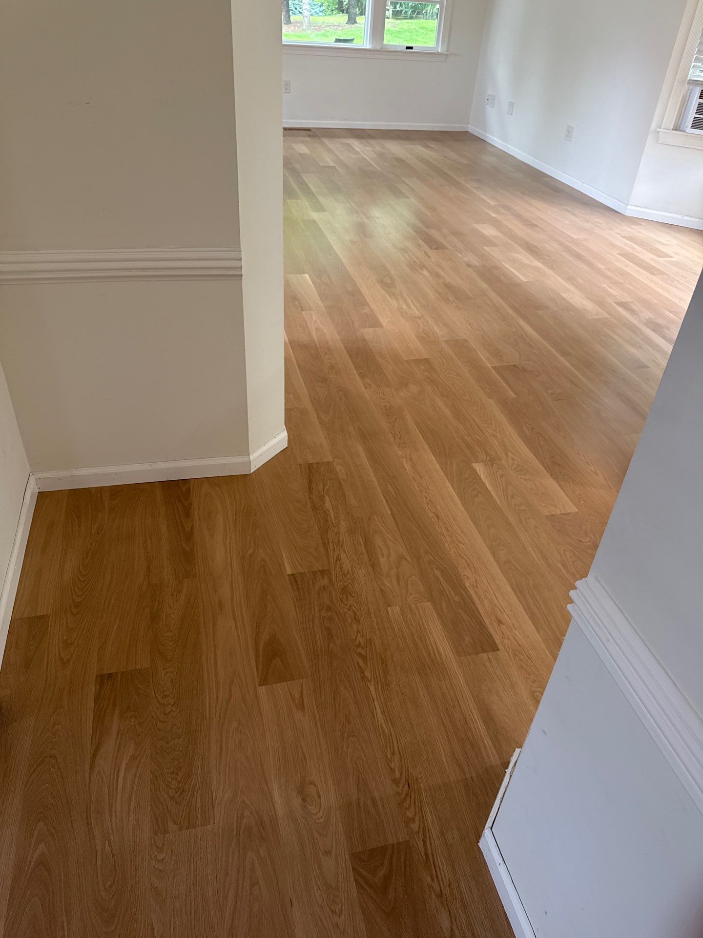 Farmhouse engineered white oak by Ann Arbor Hardwoods