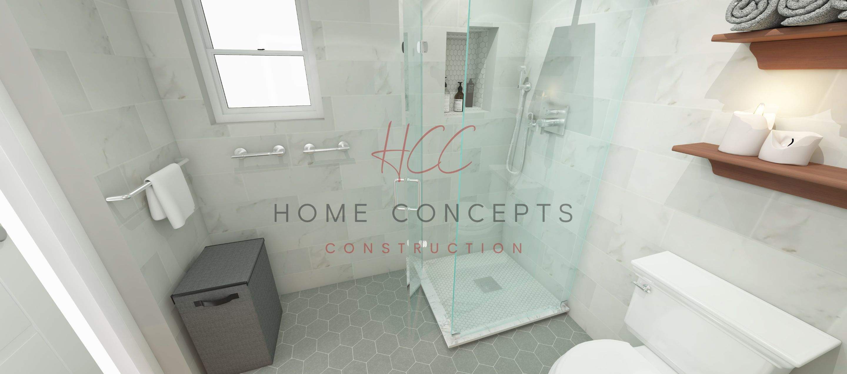 Bathroom Remodel using Tile by Home Concepts Construction