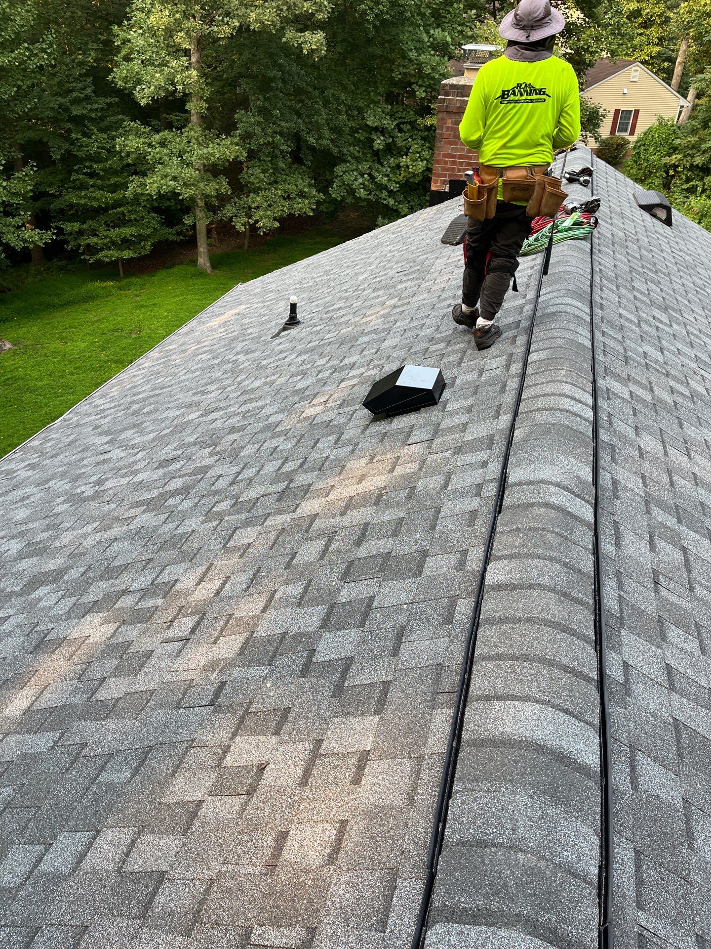 Oakton: Residential Roof Replacement with CertainTeed Landmark Designer Shingles in Pewter by RM Banning, Inc.