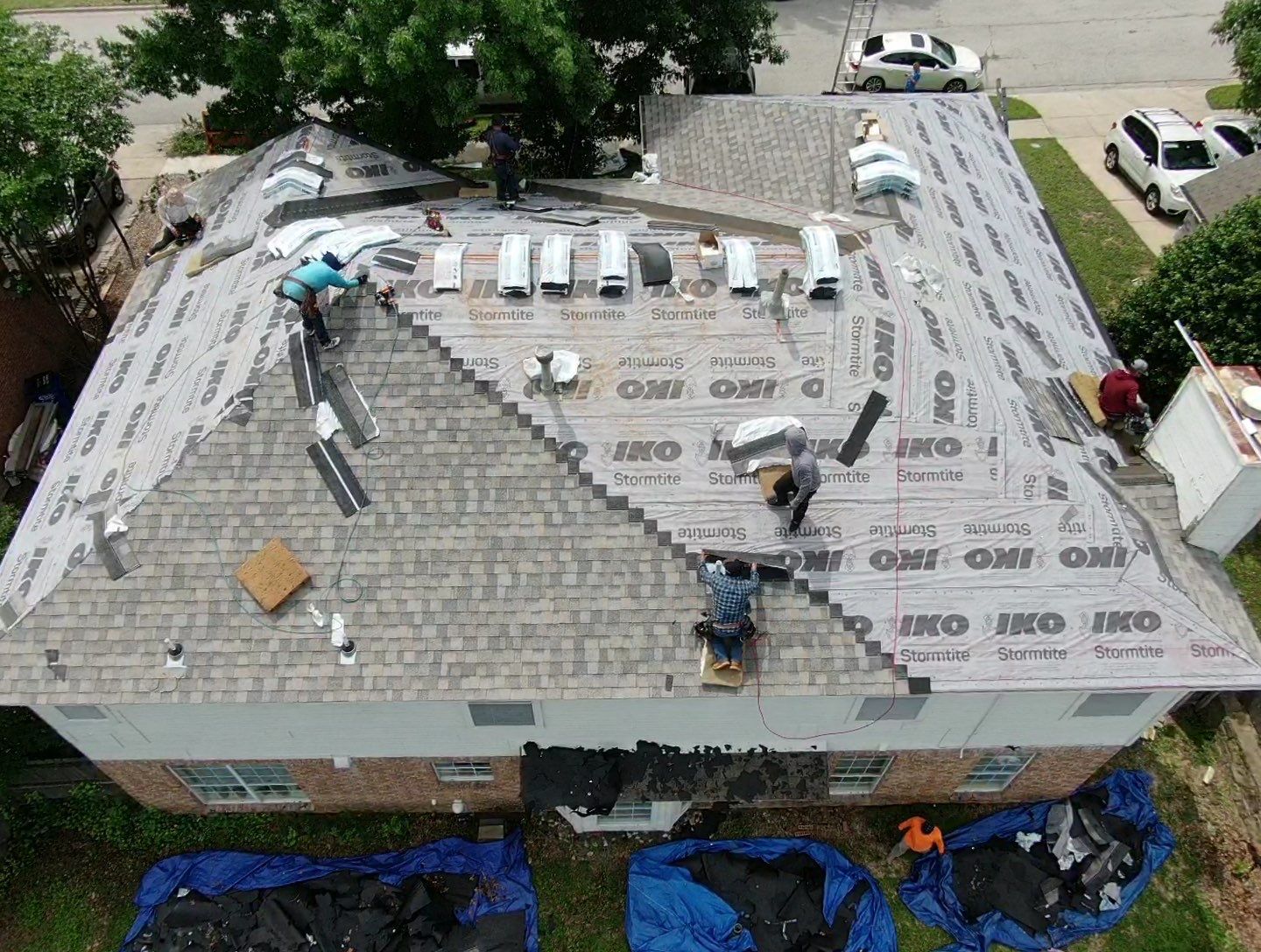 Residential Roofing Installation using Iko Dynasty Biscayne Bay Color by Becker Roofing and Exteriors