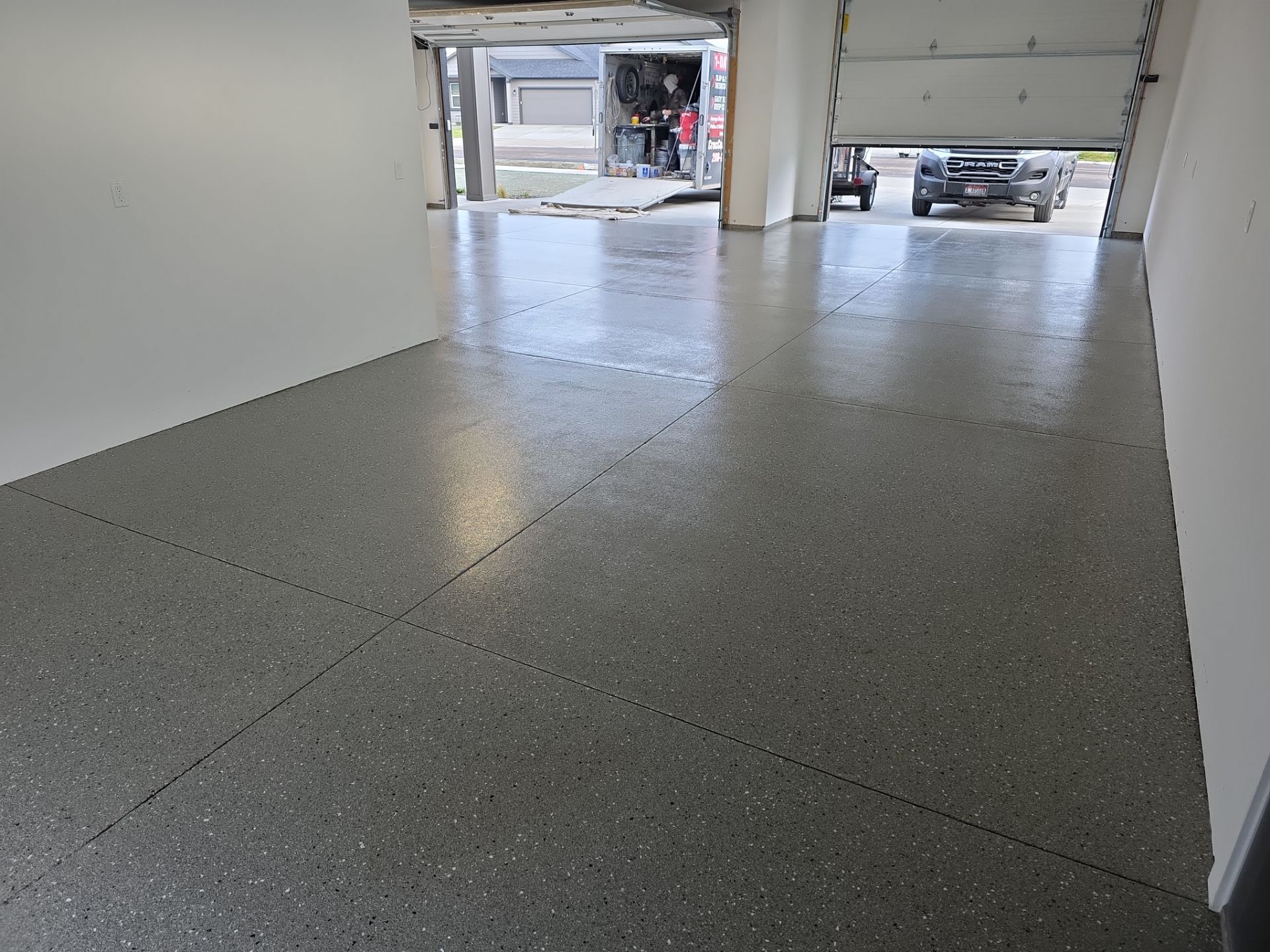 Garage Transformation using Shale Hybrid by Croc Coatings, LLC