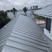 .032 Aluminum 1.5" Mechanical Seam Metallic Silver  by Total Roofing System The Metal Roof Experts