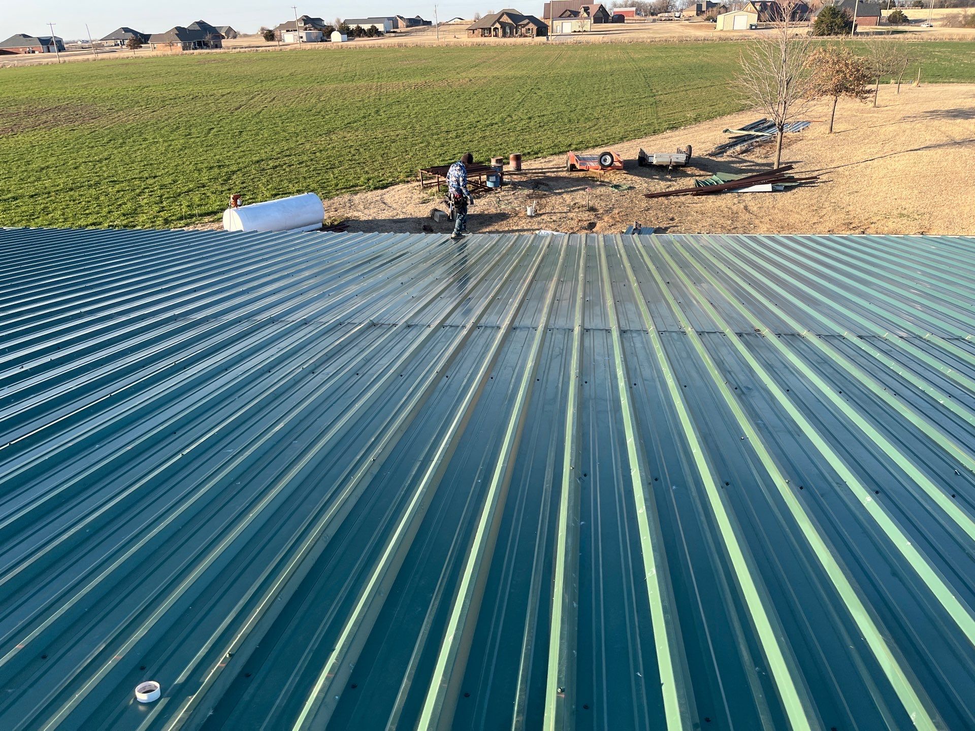 Metal Roof & Building Project in El Reno by Z Construction & Roofing, LLC