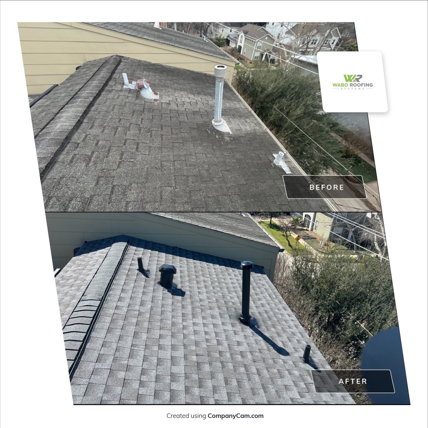 Residential Roofing Installation using GAF Timberline HDZ (Pewter Grey) by WABO Roofing Systems 