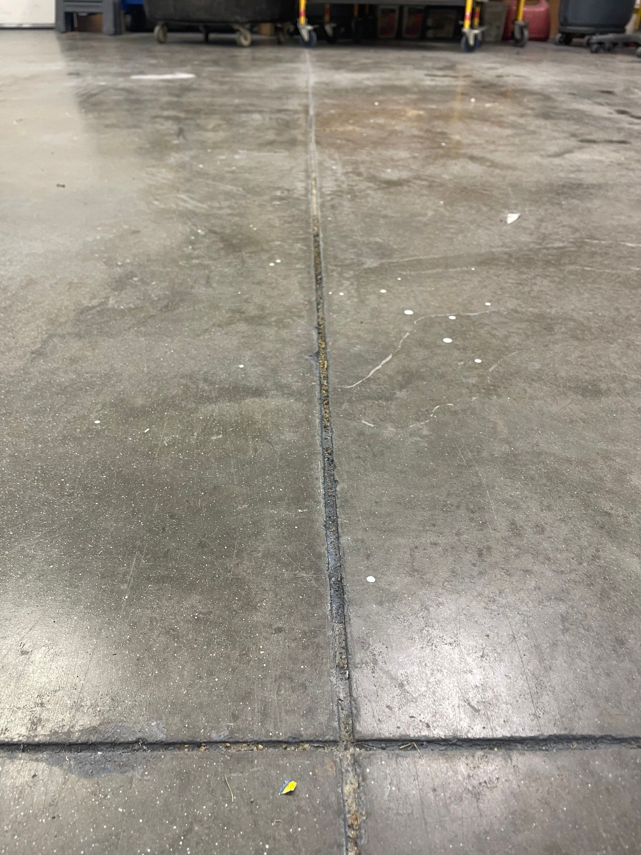 Commercial Grey Speckled Epoxy Floor Coating for Industrial Workshop by Select Painting, Coatings & Garage Cabinets