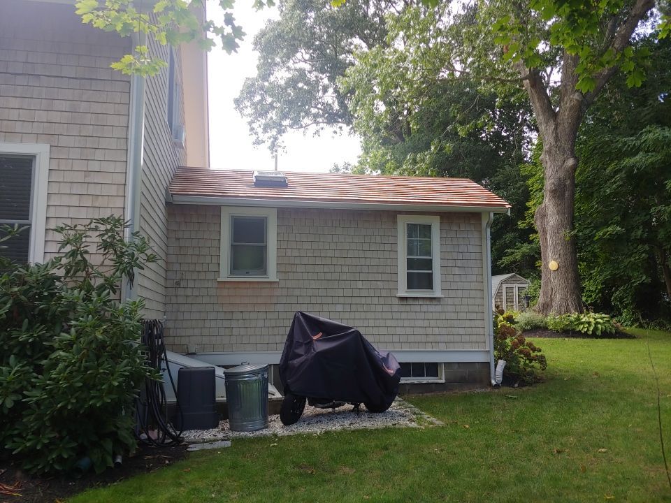 Gutter Installation using 6" Half Round Galvalume Gutter in Duxbury, MA by Gutter Pro Enterprises