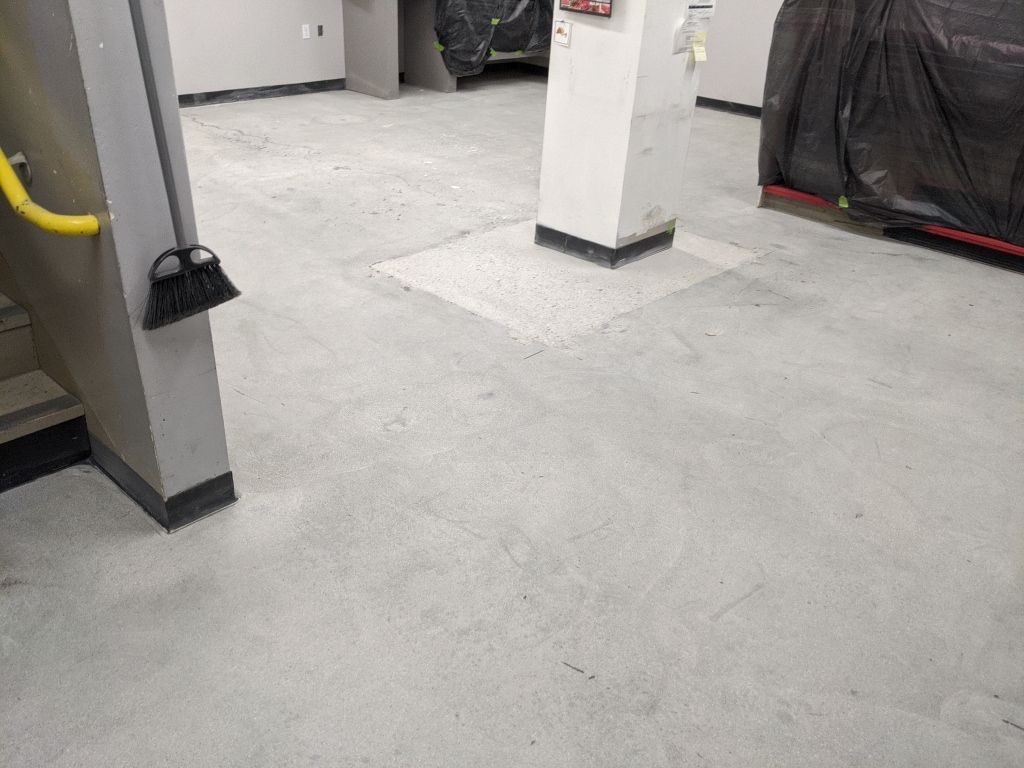 Commercial Flooring using Solid Haze Grey by Croc Coatings, LLC