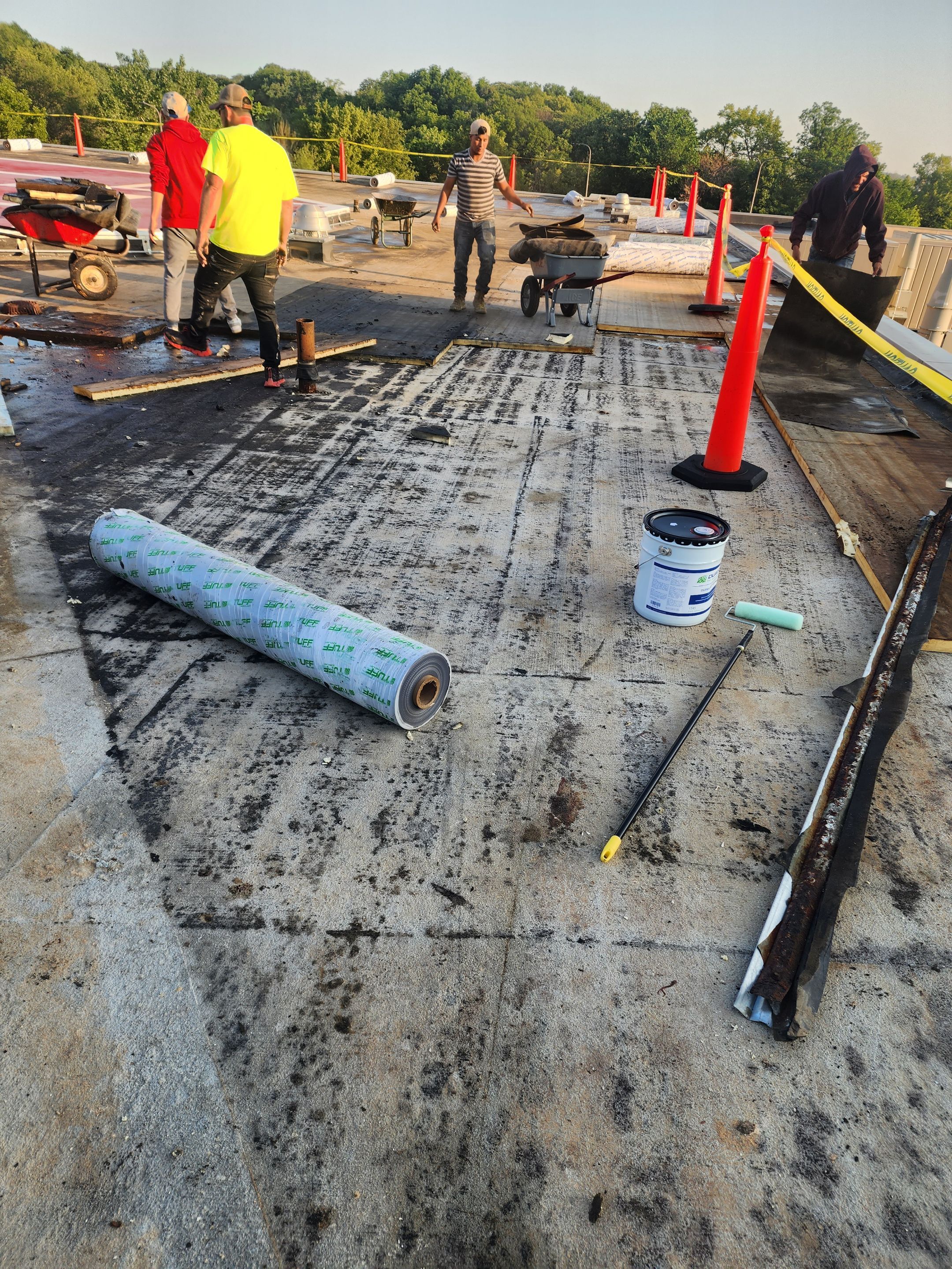 Commercial Roofing Installation using Charcoal DURO LAST by Grell Roofing, LLC