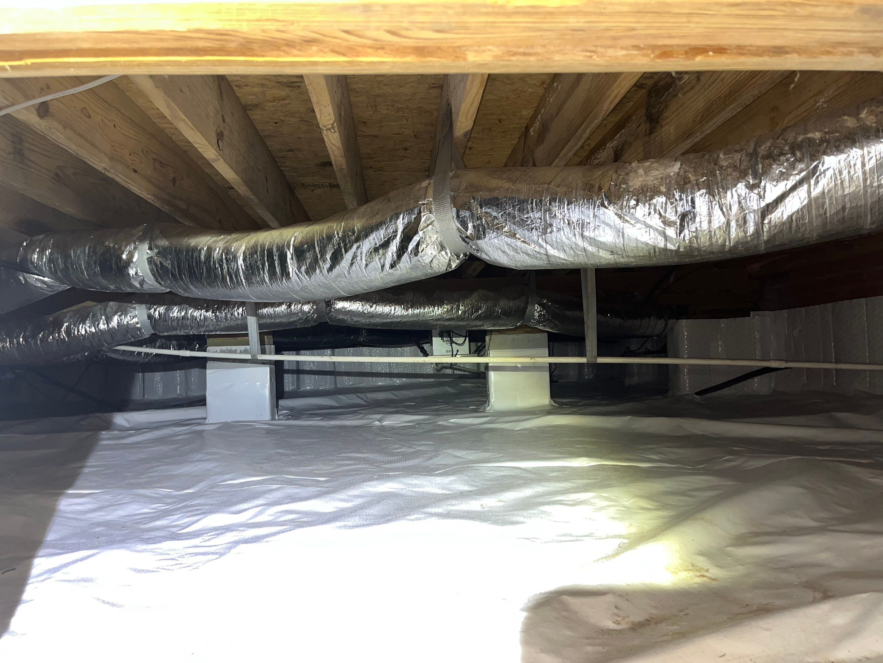 Impact Choice Encapsulation with French Drain and Crawlspace Doors by Impact Crawlspace