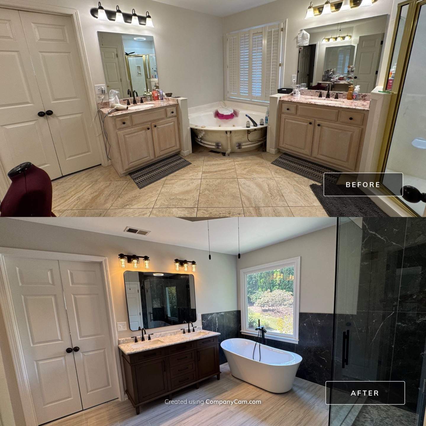 Master bathroom renovation by Prudencio
