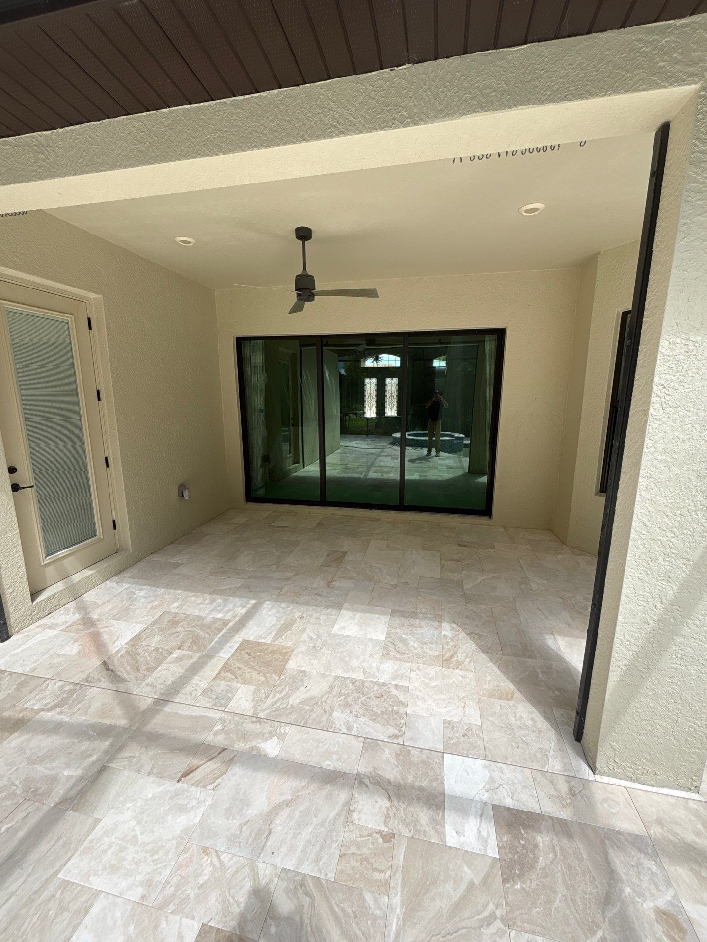 Textured Marble Pool Deck - Bonita National Golf & Country Club by Old Town Pavers Llc